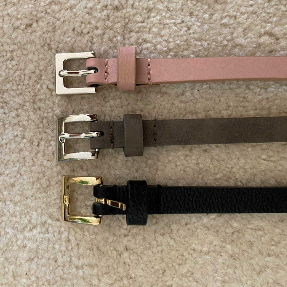 3 skinny belts